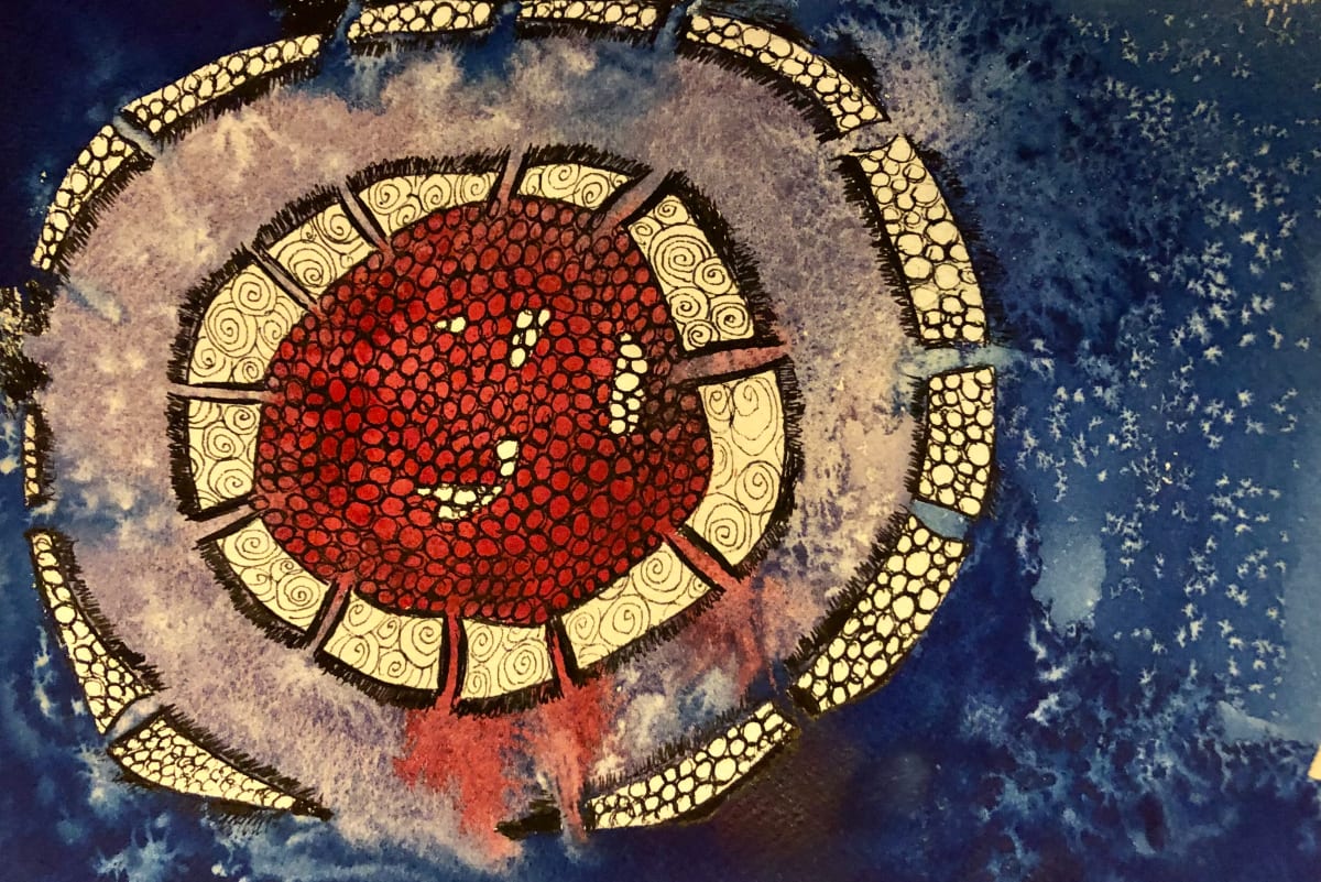 Abstract Cosmos - Drawing A Day #23 by Helen R Klebesadel 