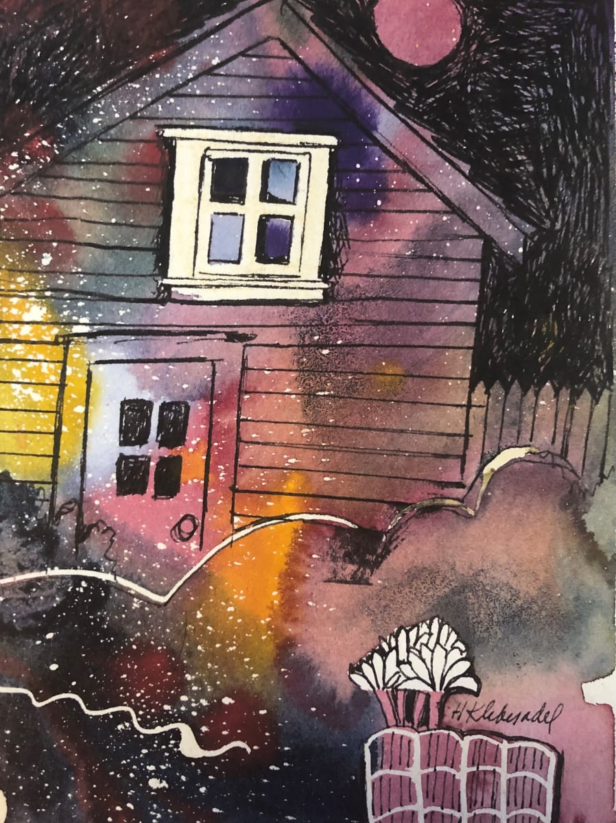 Happy House-Drawing a Day #167 by Helen R Klebesadel 