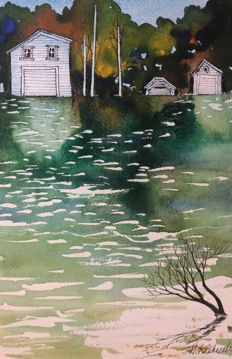 Boat House - Drawing A Day # 90 by Helen R Klebesadel 