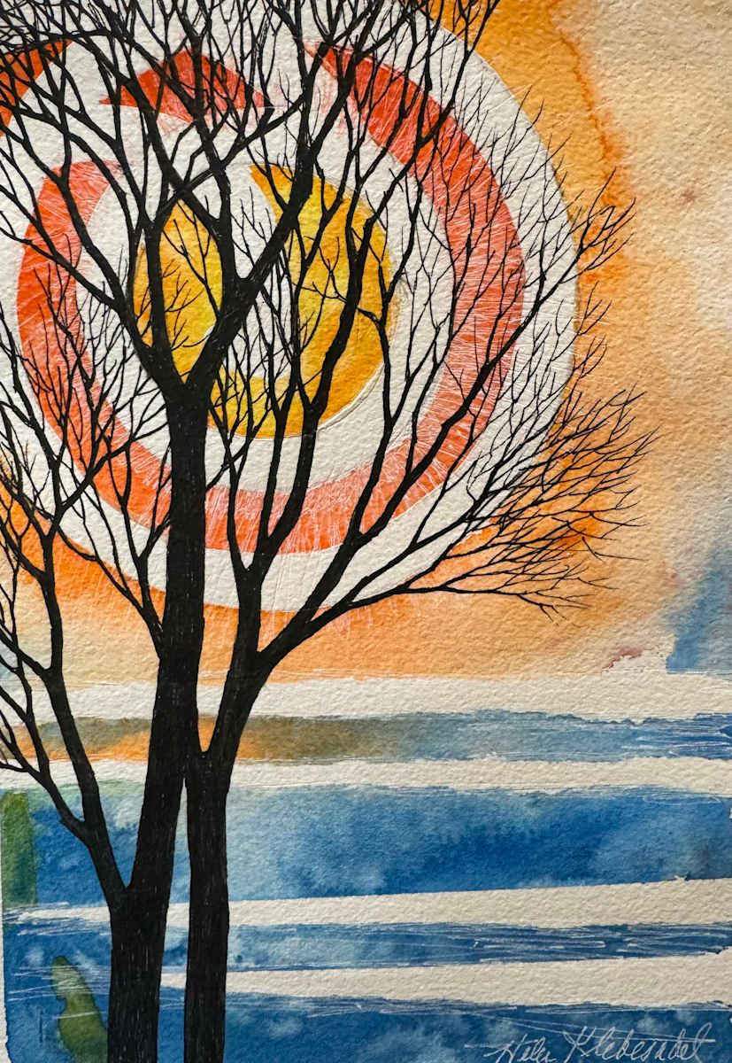 Parhelic Halo- Drawing a Day #289 by Helen R Klebesadel 