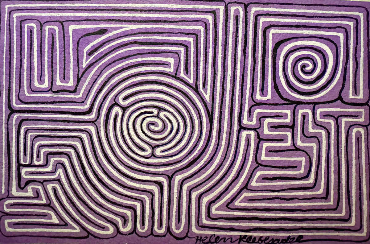 Purple Path-Drawing a Day #309 by Helen R Klebesadel 