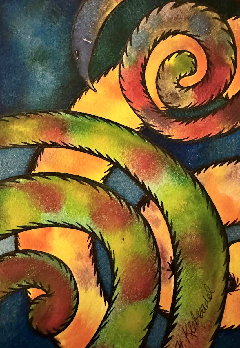 Spiral, SpiraI- Drawing a day #336 by Helen R Klebesadel 