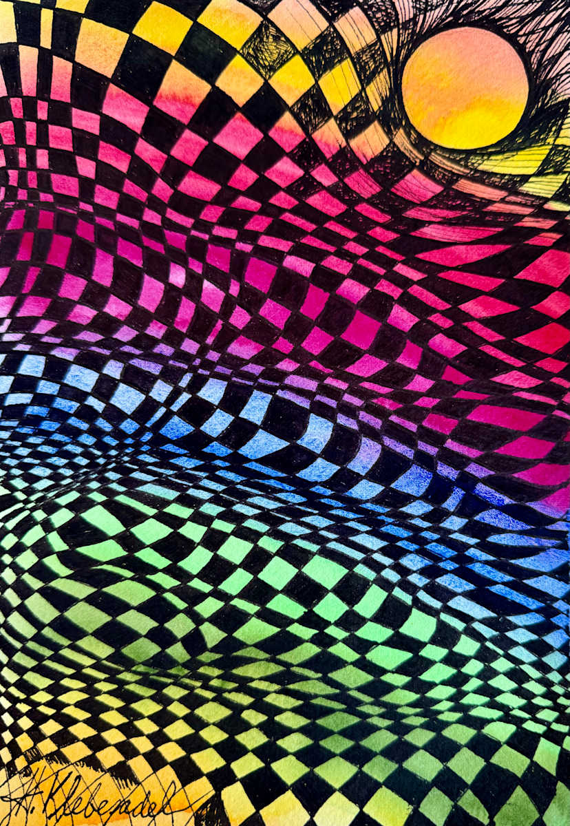 Landscape  Optics I-Drawing a Day #340 by Helen R Klebesadel 