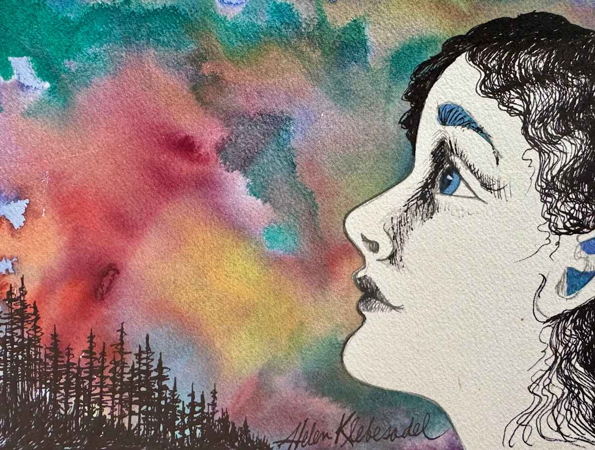 Storm's a Brewing- Drawing a Day #339 by Helen R Klebesadel 