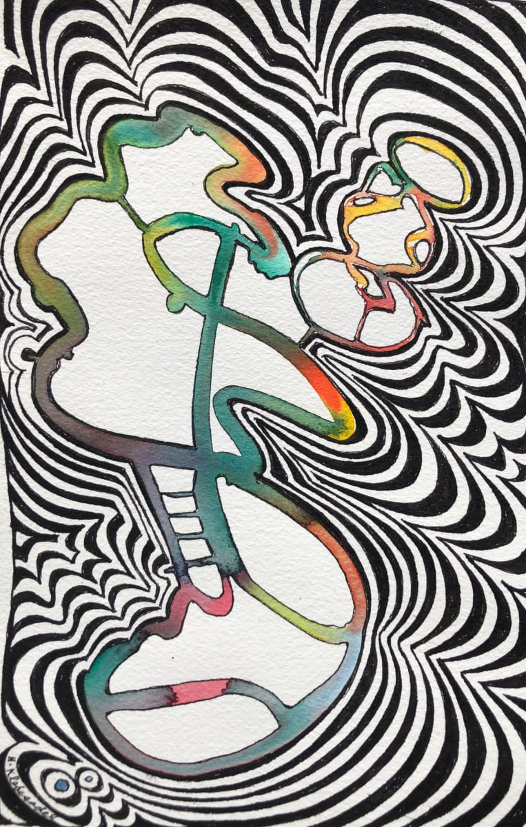 Holding Space - Drawing a Day #83 by Helen R Klebesadel 