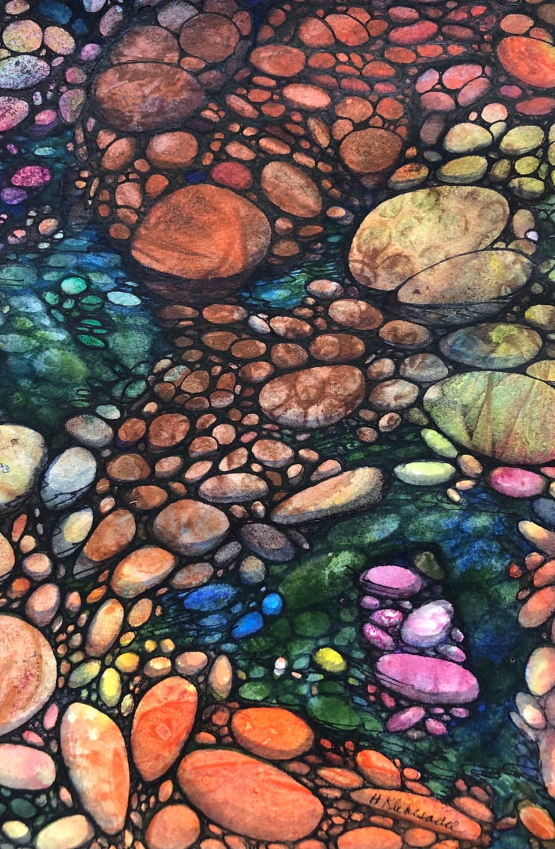 A Stone's Throw III - Drawing a Day #108 by Helen R Klebesadel 