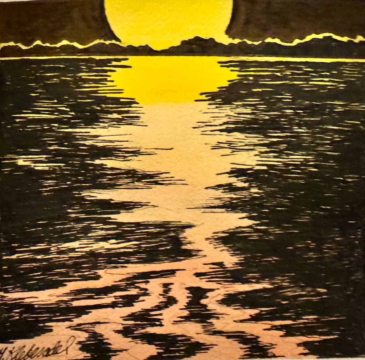 I See The Bad Moon Rising…- - Drawing For Good #371 by Helen R Klebesadel 