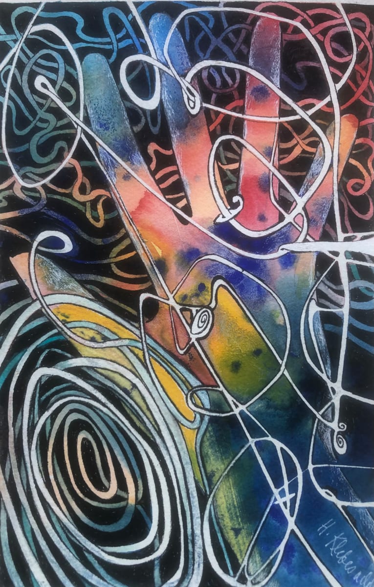 String Theory - Drawing a Day #131 by Helen R Klebesadel 