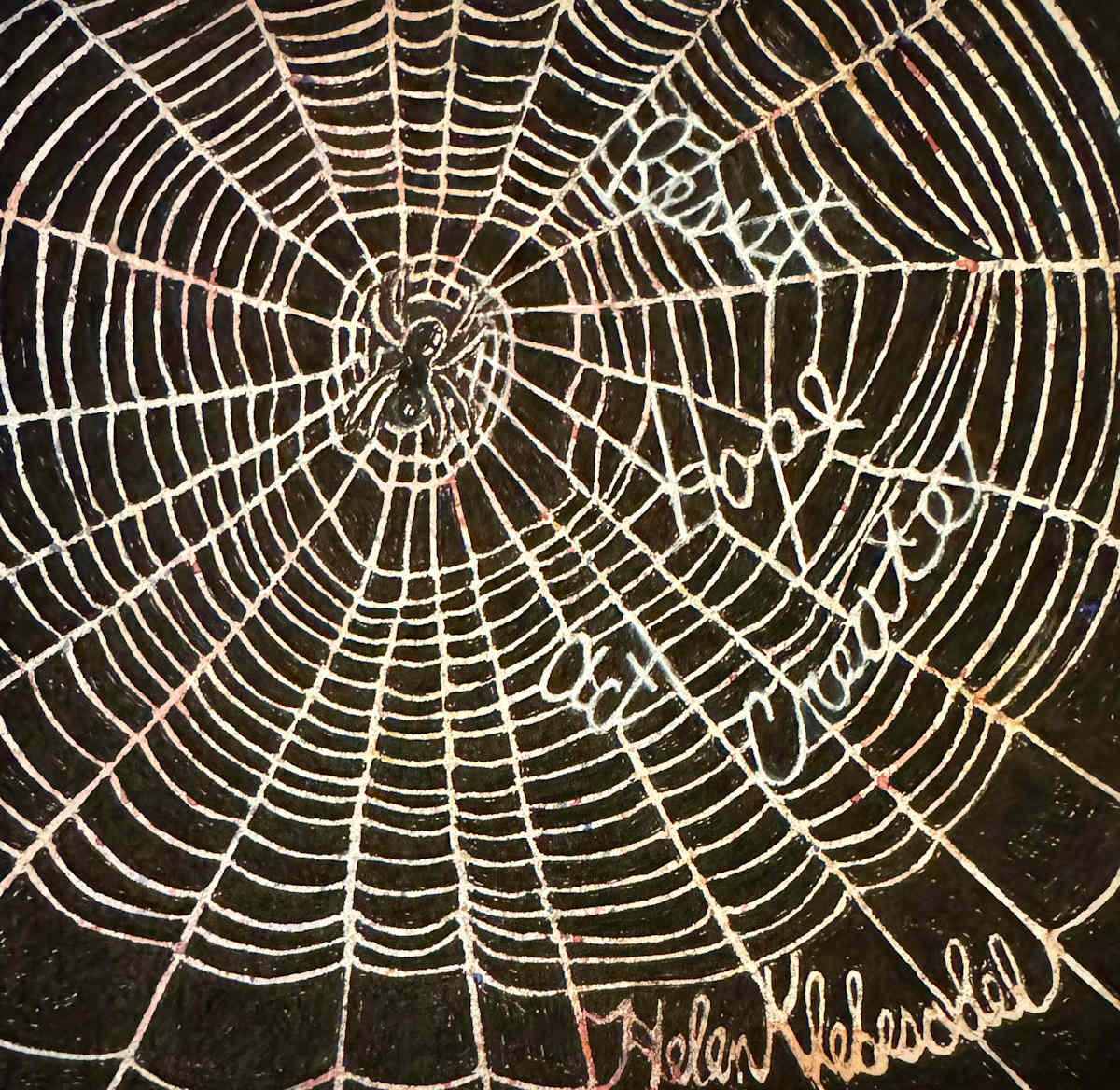 Web - Drawing For Good #377 by Helen R Klebesadel 