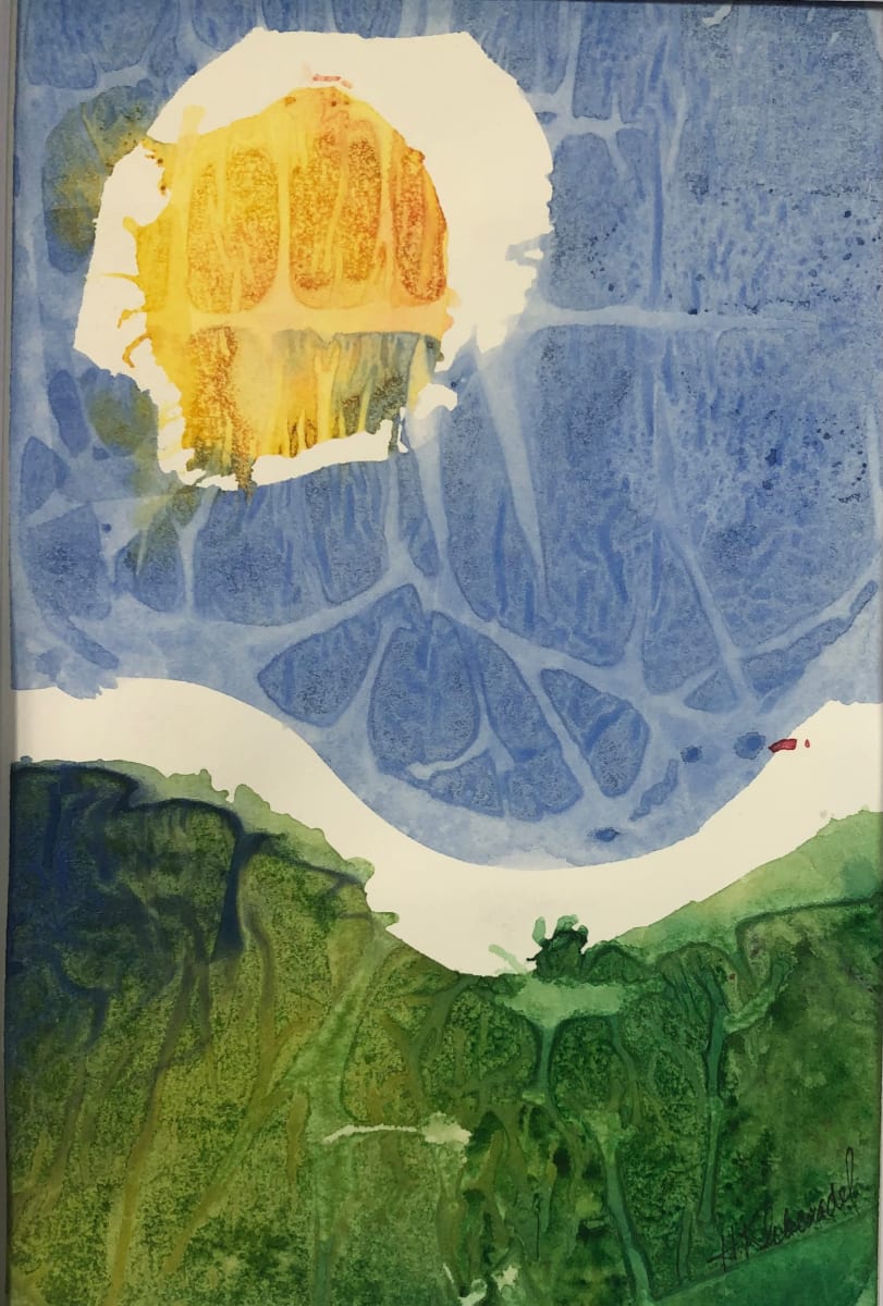 Landscape an original watercolor by Helen R Klebesadel 