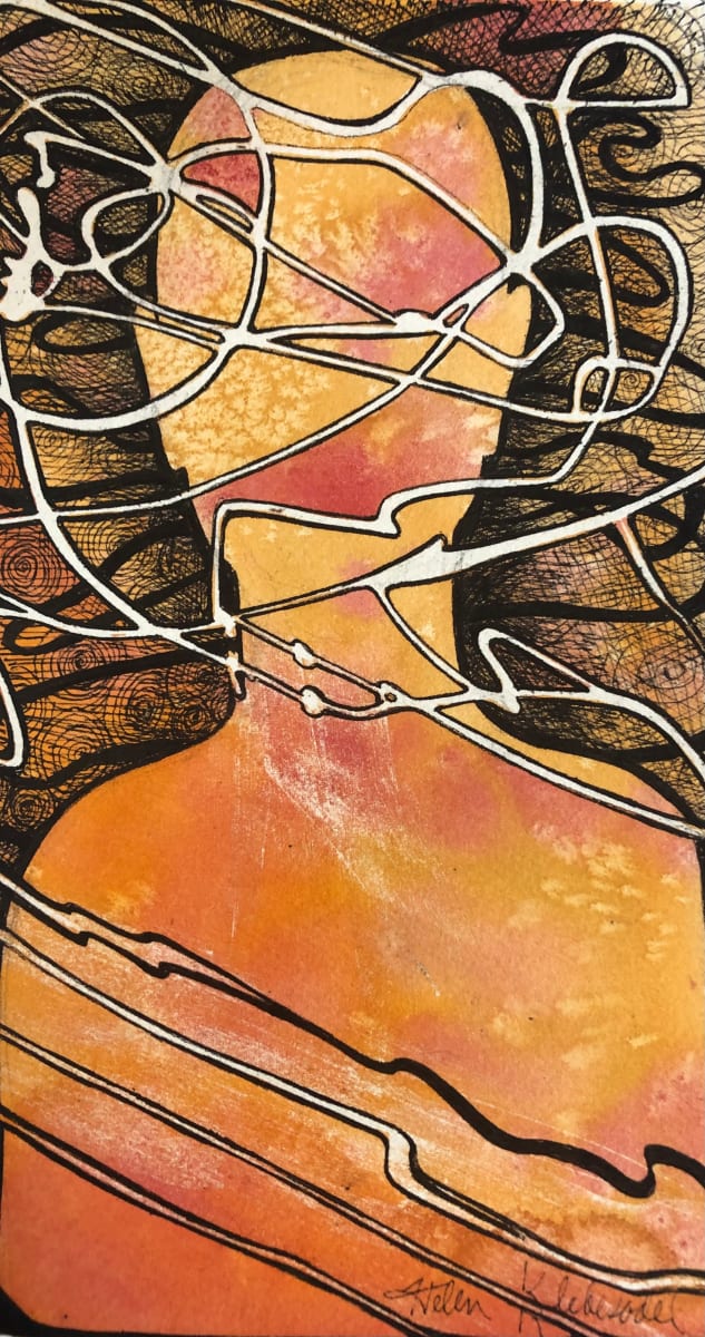 In The Flow - Drawing a Day #148 by Helen R Klebesadel 