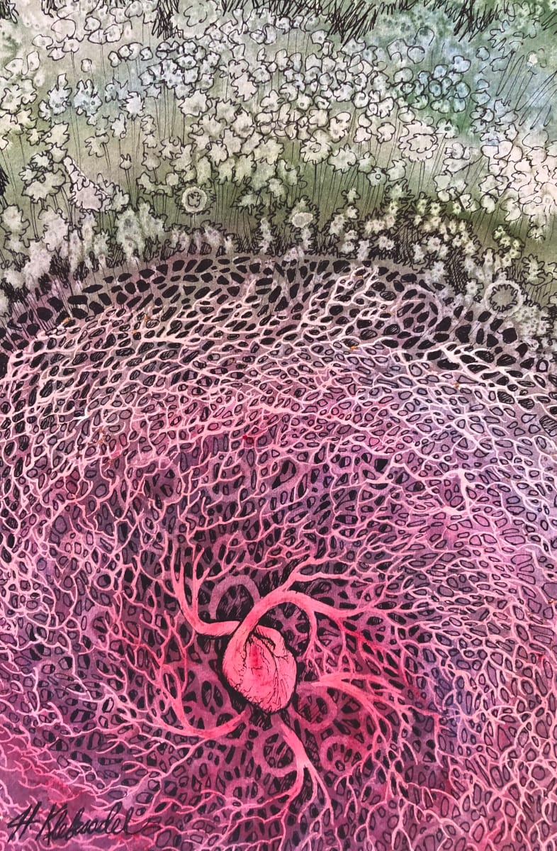 Heart of the Matter - Drawing a Day #198 by Helen R Klebesadel 