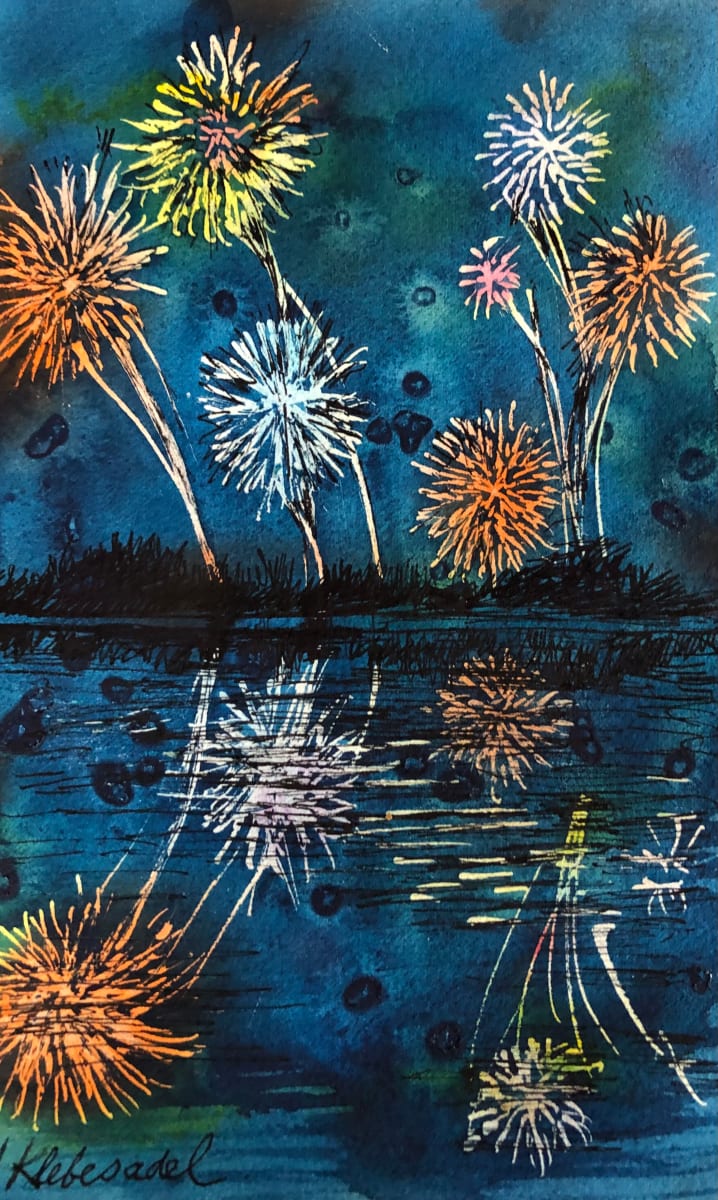 Celebrate Democracy  - Drawing a day #186 by Helen R Klebesadel 