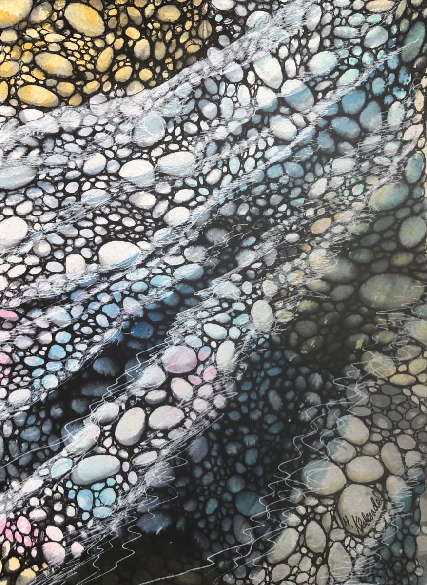 Water's Edge - Drawing a Day #205 by Helen R Klebesadel 