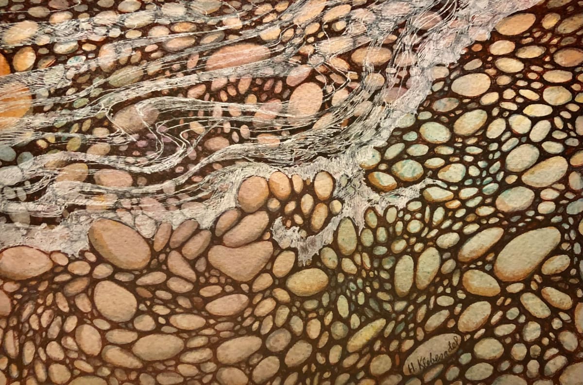 Lake Pebbles II- Drawing a Day #203 by Helen R Klebesadel 