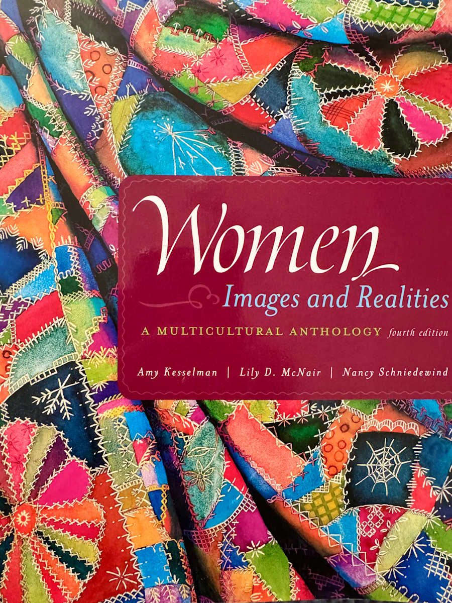 Original watercolor 'Maid of Beldlam' is on the cover of Women: Images & Realities, A Multicultural Anthology by Helen R Klebesadel 