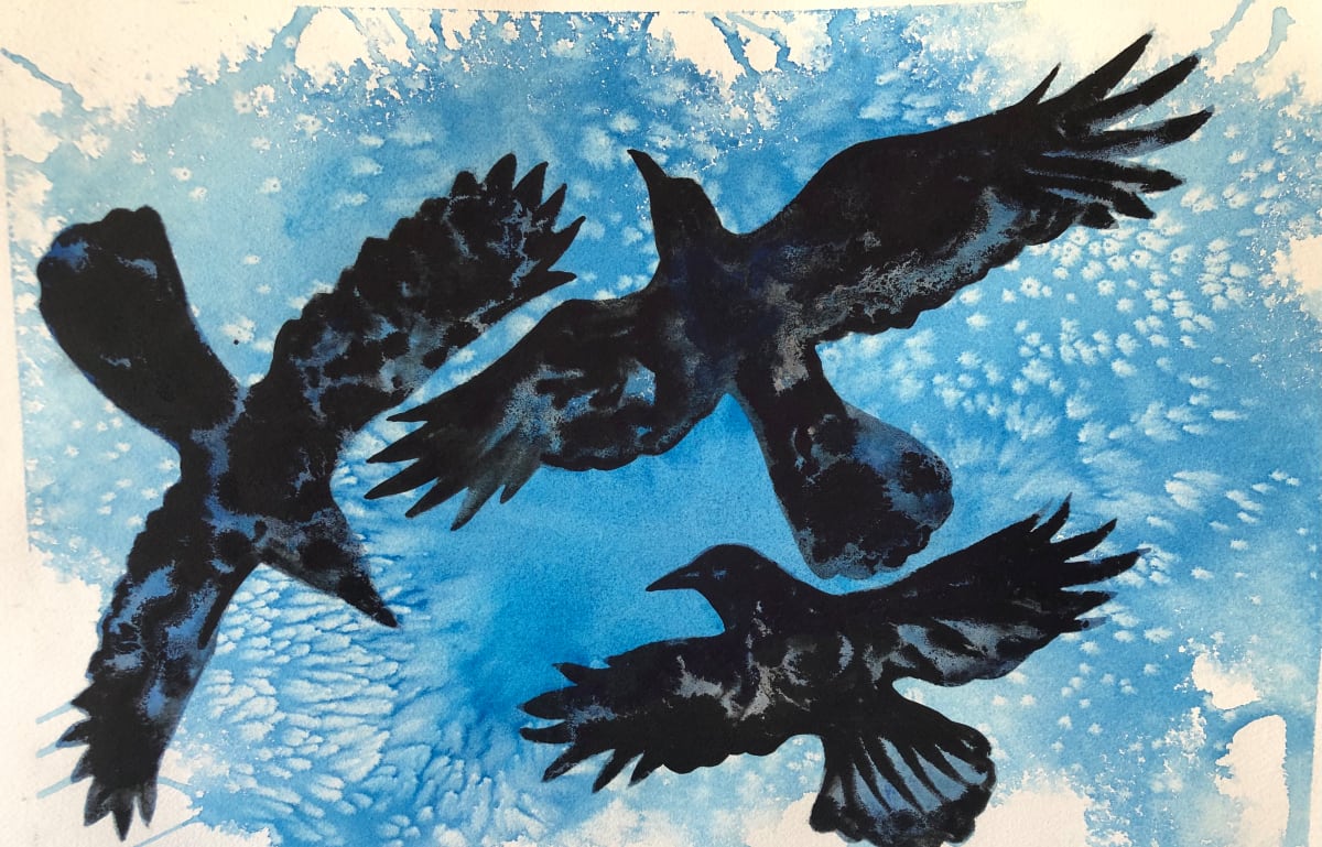 Three Crows by Helen R Klebesadel 