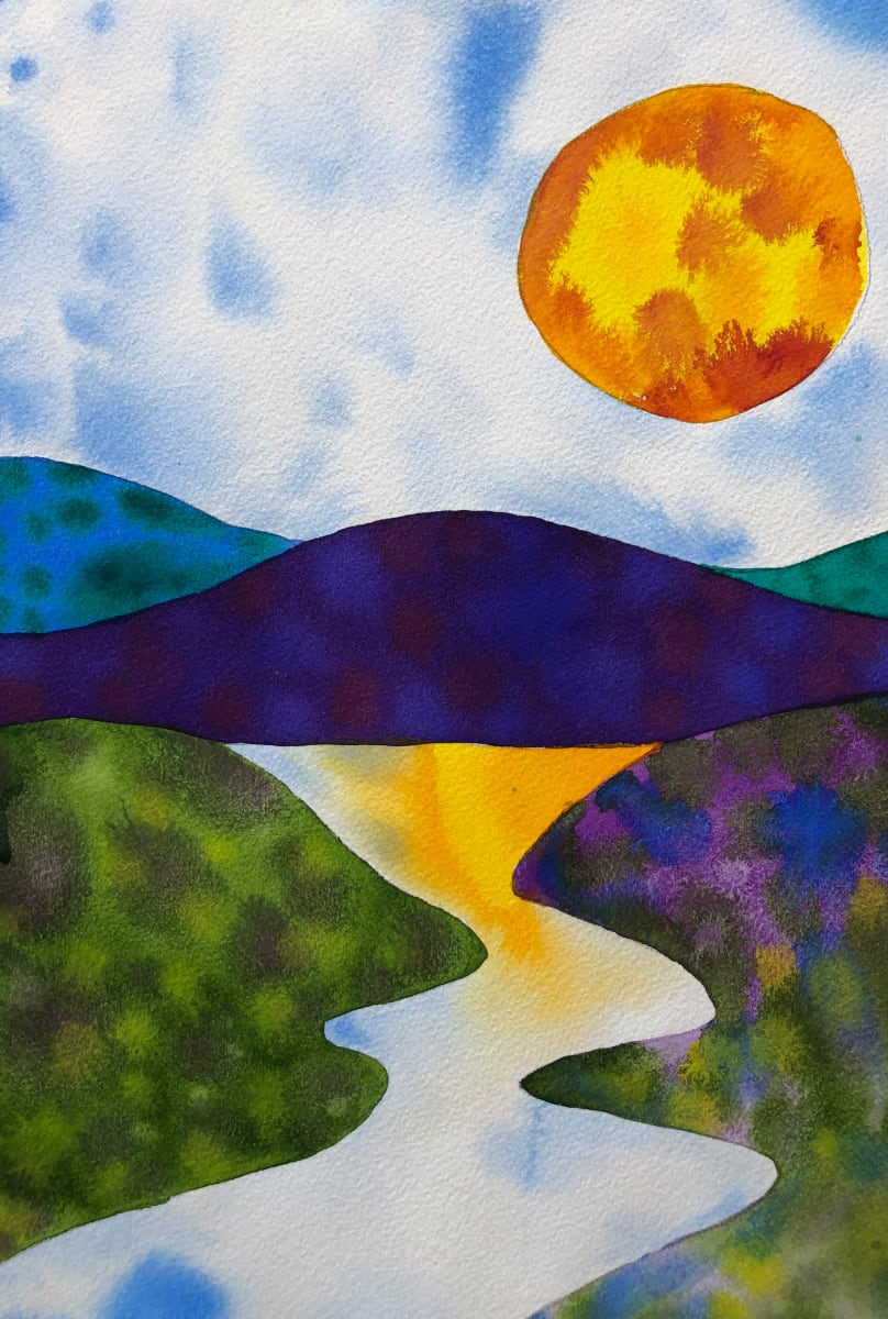 Abstract Moon River Landscape 