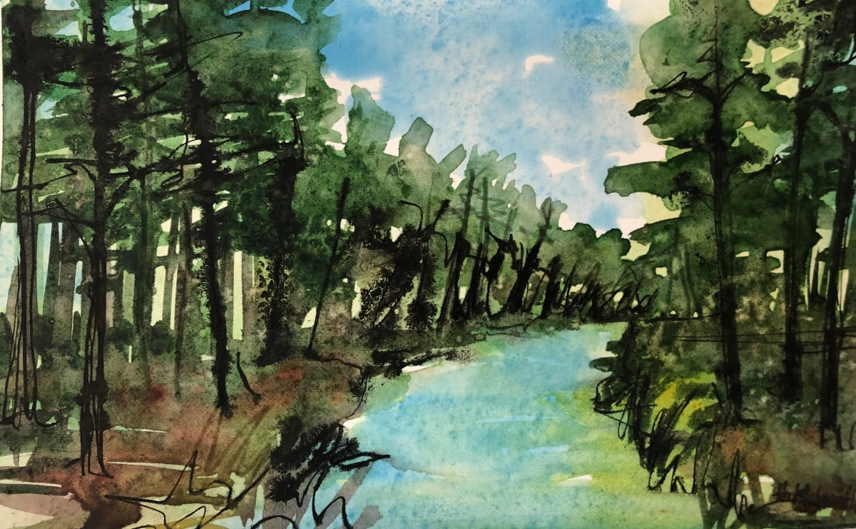 Pine River Path by Helen R Klebesadel 