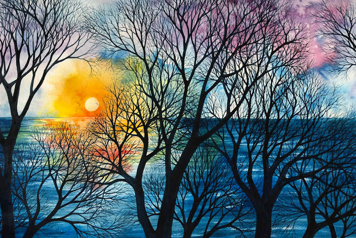 Greeting Card-Morning Lace by Helen R Klebesadel 