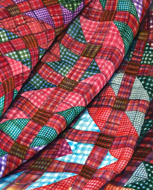 Barn Raising Quilt III by Helen R Klebesadel 