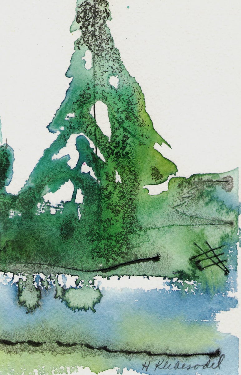 Lone Pine -Drawing a Day #168 by Helen R Klebesadel 