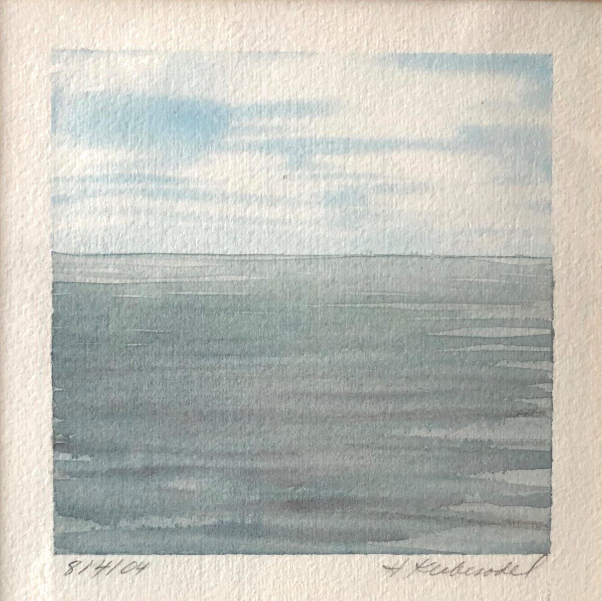 Lake Michigan Horizon Study IV an original watercolor by Helen R Klebesadel 