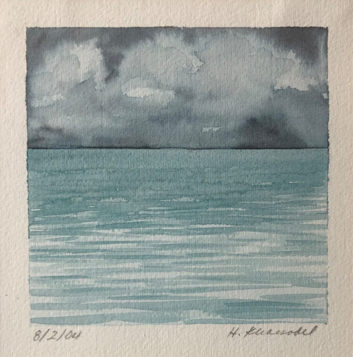 Lake Michigan Horizon VII an original watercolor by Helen R Klebesadel 