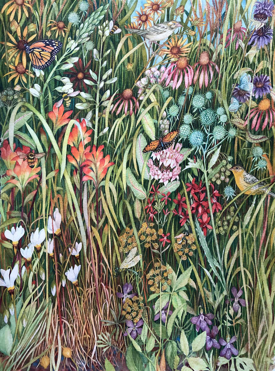 Greeting Card - Prairie Familiars by Helen R Klebesadel 