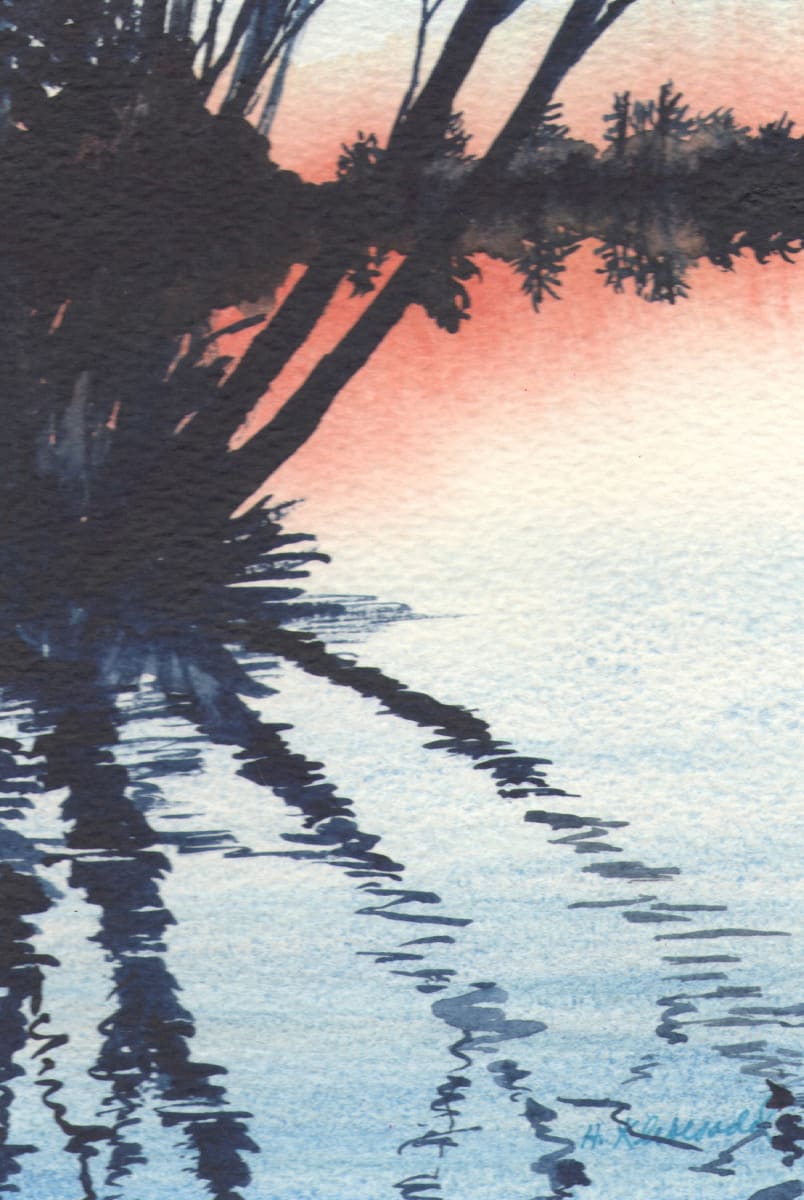 Reflection III an original watercolor by Helen R Klebesadel 