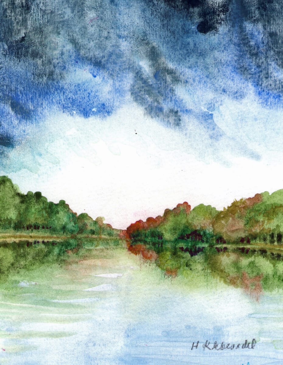 River Study an original watercolor by Helen R Klebesadel 