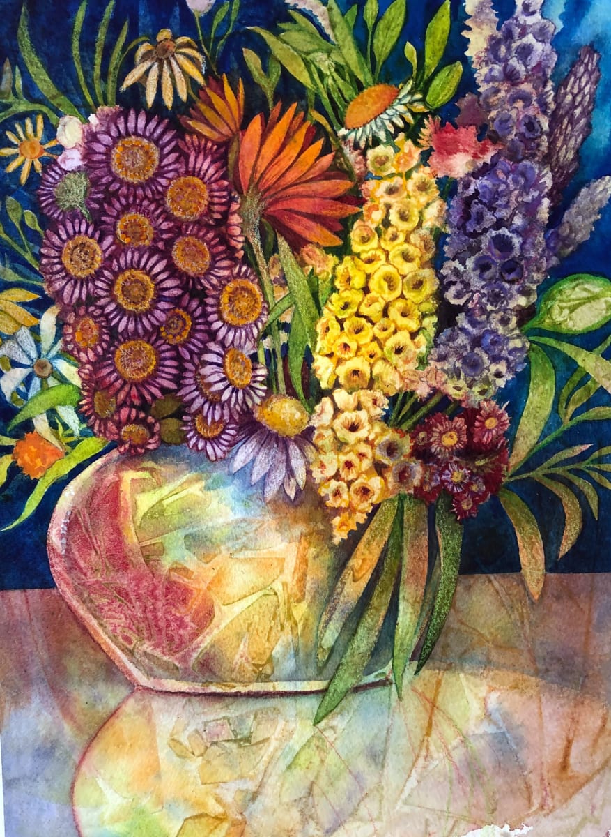 Summer Bouquet V an original watercolor 