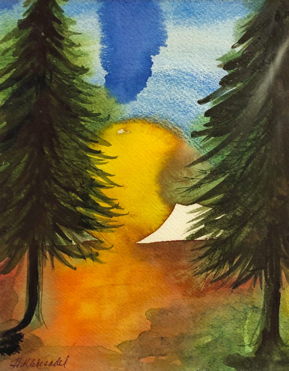 Sunset Pines Study II by Helen R Klebesadel 