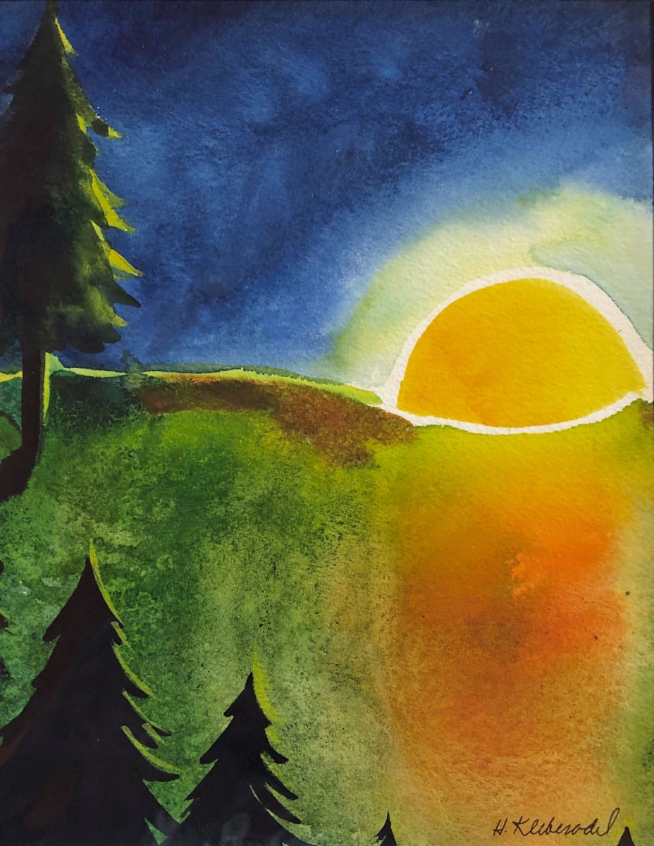 Sunset Pines Study I by Helen R Klebesadel 