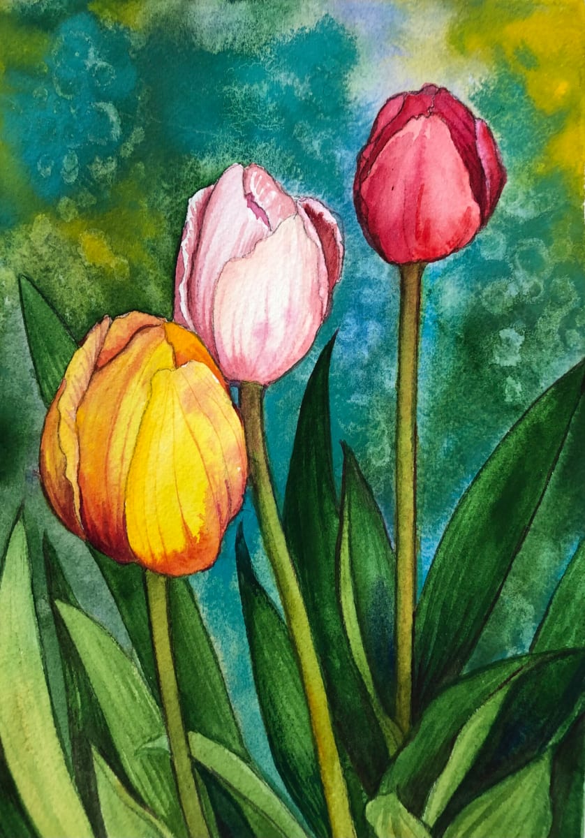 Tulips III by Helen R Klebesadel 