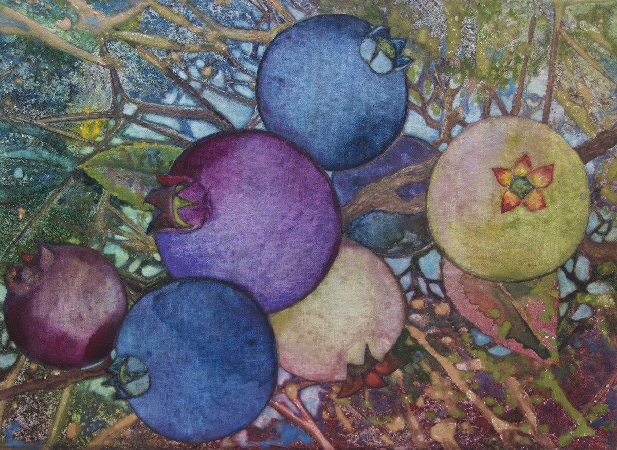 Wild Blueberries III by Helen R Klebesadel 