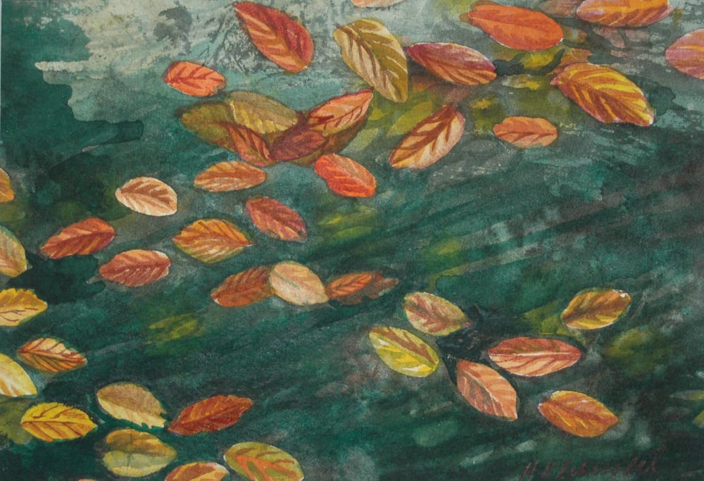 Autumn Leaves II by Helen R Klebesadel 