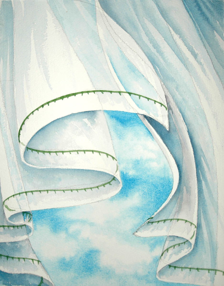 Window Curtain I by Helen R Klebesadel 