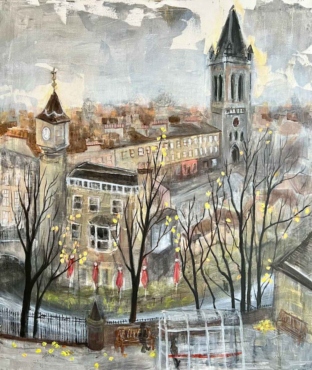 Stockbridge, Grey Autumn Day (studio window view) by Julie Galante, Image 1.