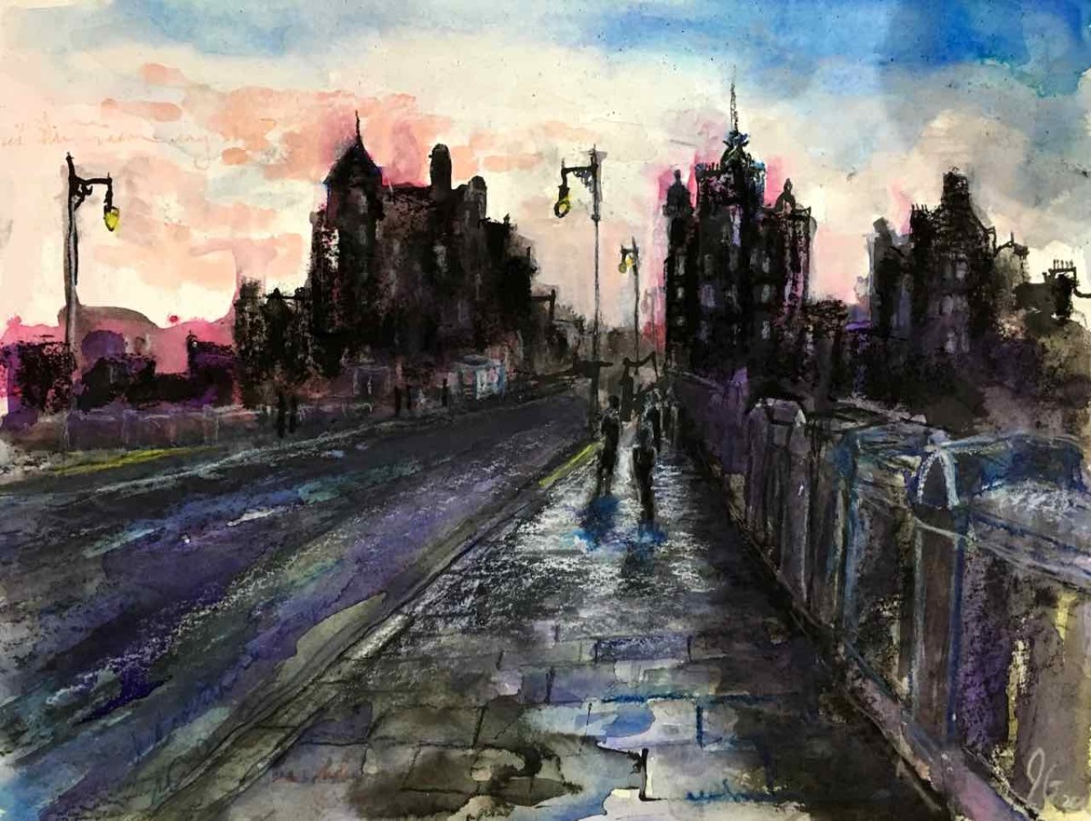 North Bridge Study (Pink) by Julie Galante 