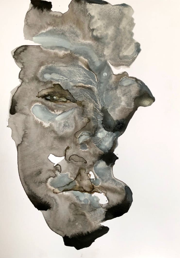 Inky Face 2 by Julie Galante 