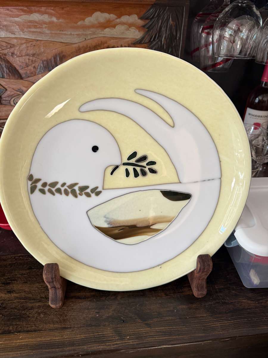 Vanilla and White Dove Bowl by Candice Treat Murphy, Image 1.