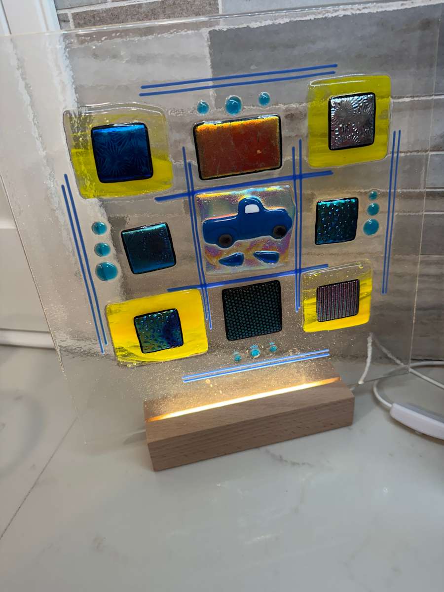 Blue the Truck Nine Square by Candice Treat Murphy, Image 1.