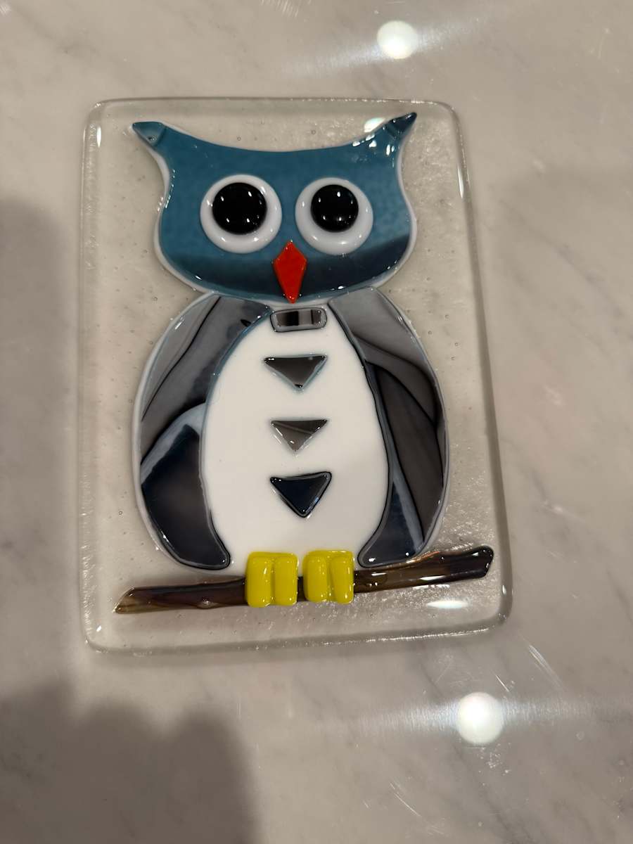 Blue Grey Owl Textured #1 by Candice Treat Murphy, Image 2.