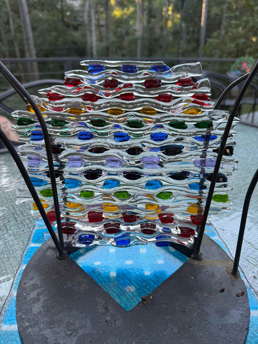 Rainbow Netted Glass Circle by Candice Treat Murphy, Image 2.