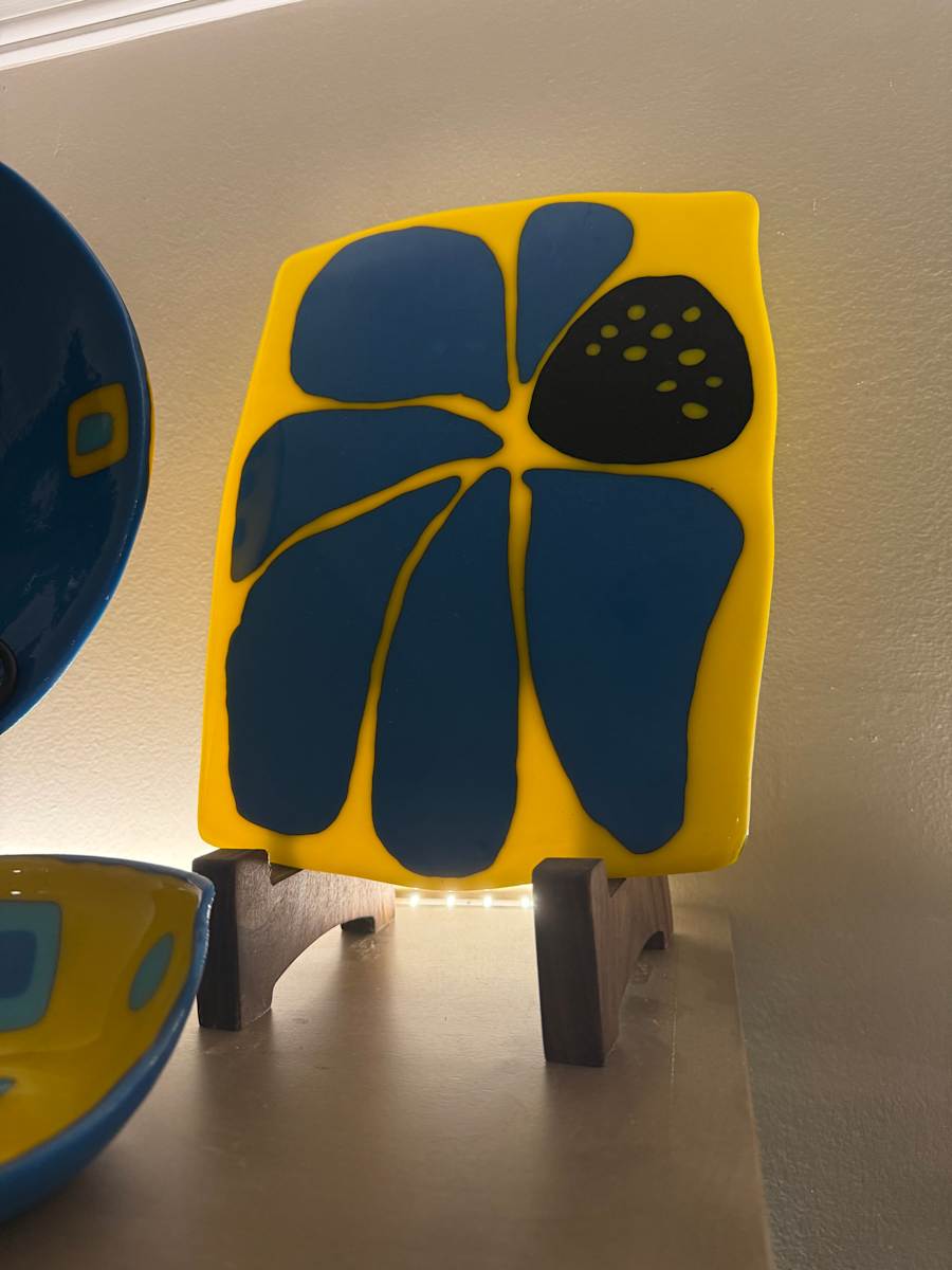 Marigold and Egyptian Blue Reaction Sunflower by Candice Treat Murphy, Image 2.