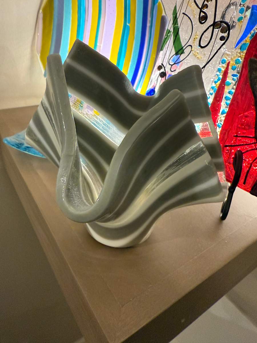 Grey and White Vase by Candice Treat Murphy, Image 1.