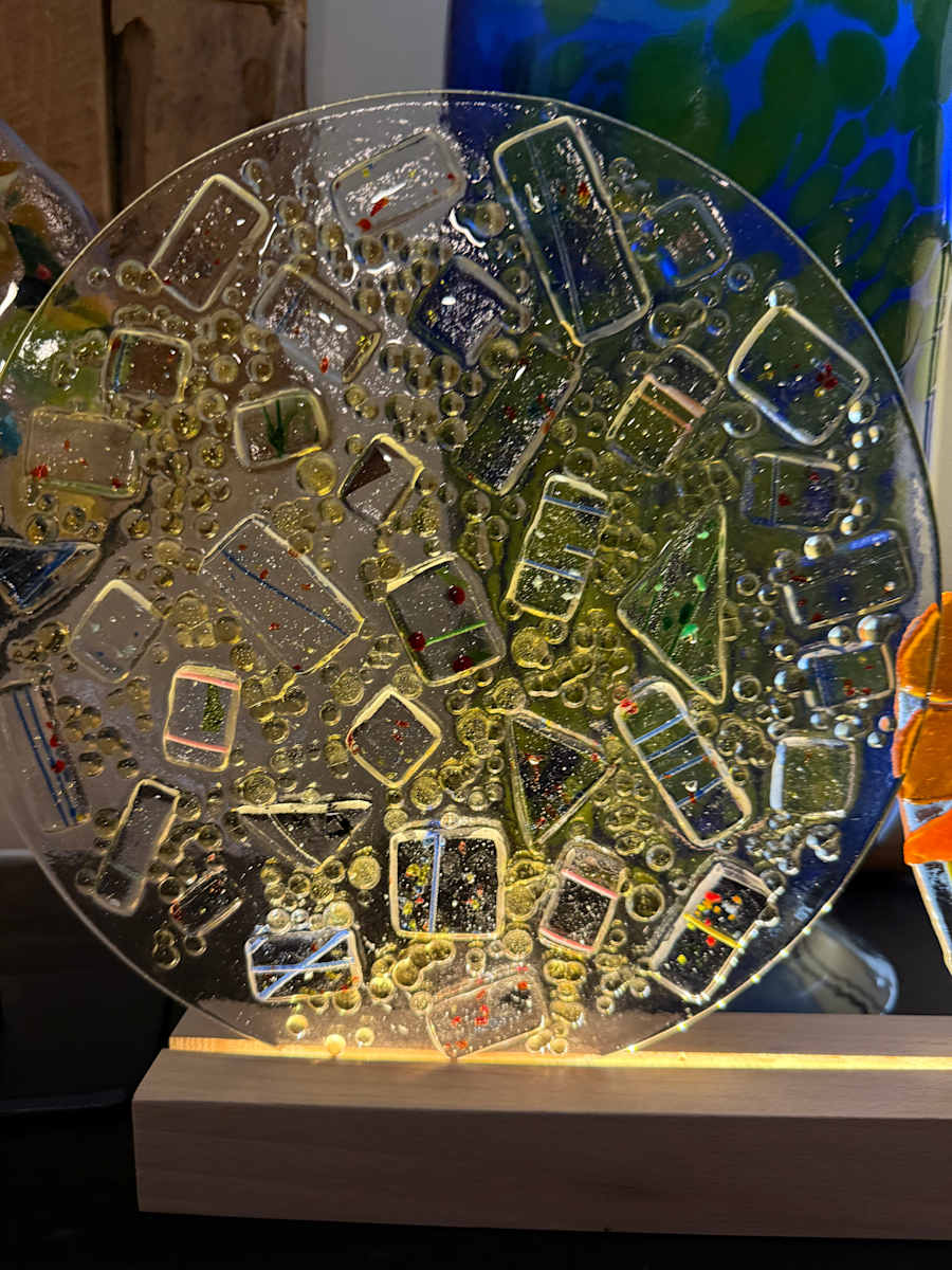 Clear Circle with Rectangles and Balls by Candice Treat Murphy, Image 1.