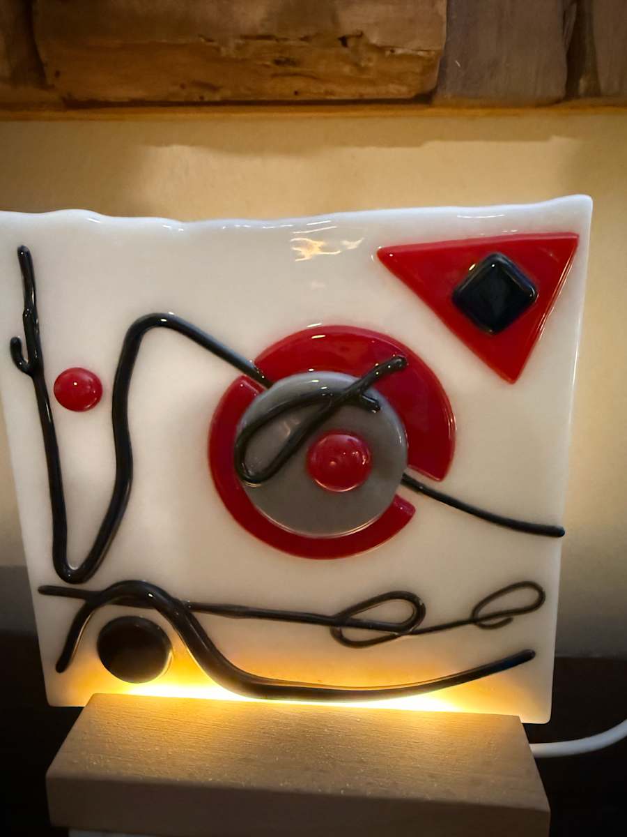 Red Black White Abstract by Candice Treat Murphy, Image 1.