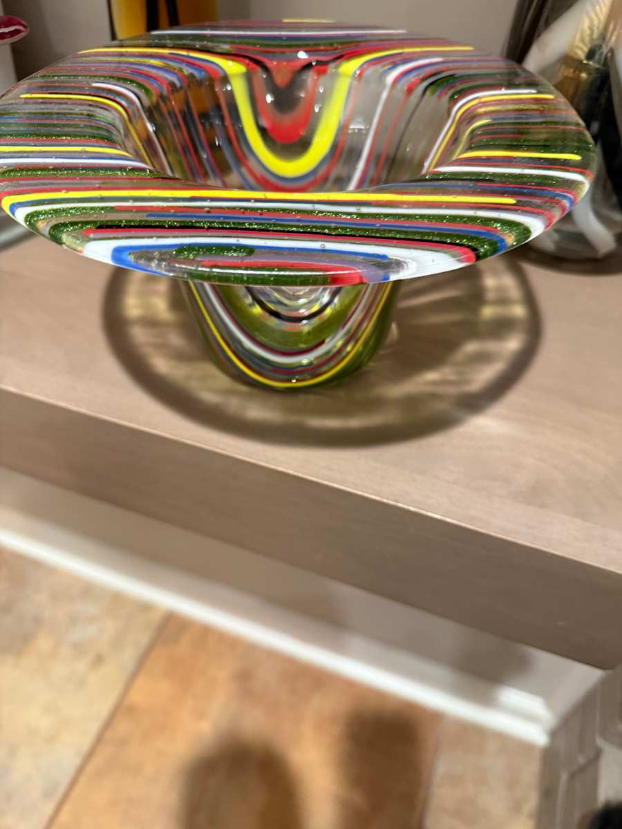 Colorful Streamers Drop Vase by Candice Treat Murphy, Image 1.